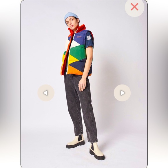 Anthropologie NWT BOBO CHOSES Colorblocked Retro Puffer Jacket/Vest size S. - Picture 5 of 10